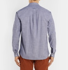 Barena - Mélange Cotton Half-Placket Shirt - Men - Blue