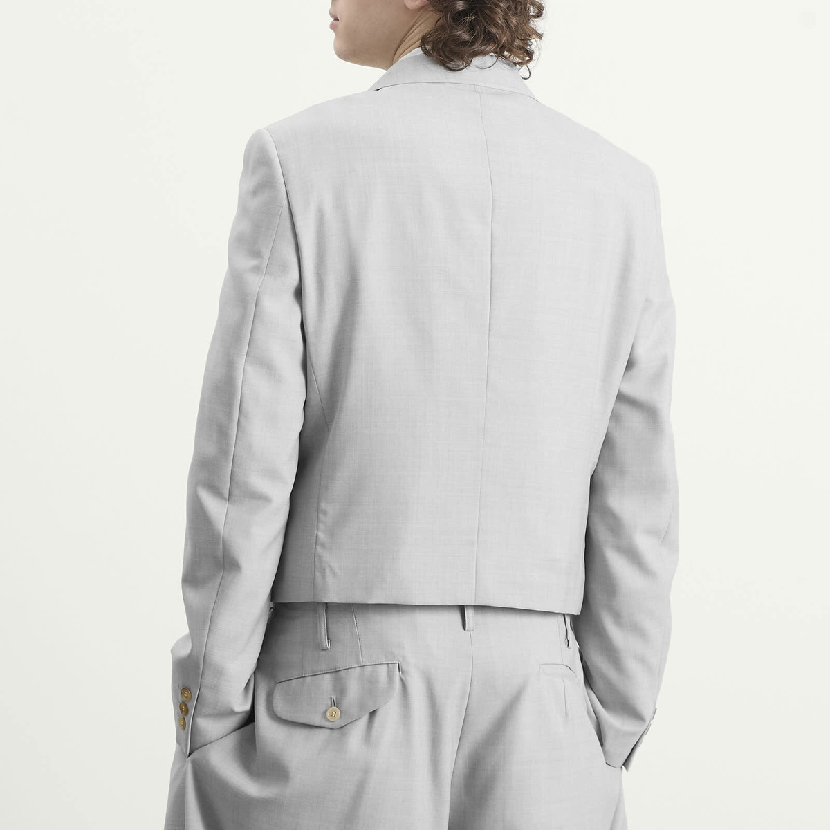 Comme des Garçons Homme Plus Men's Structured Jacket in Light Grey