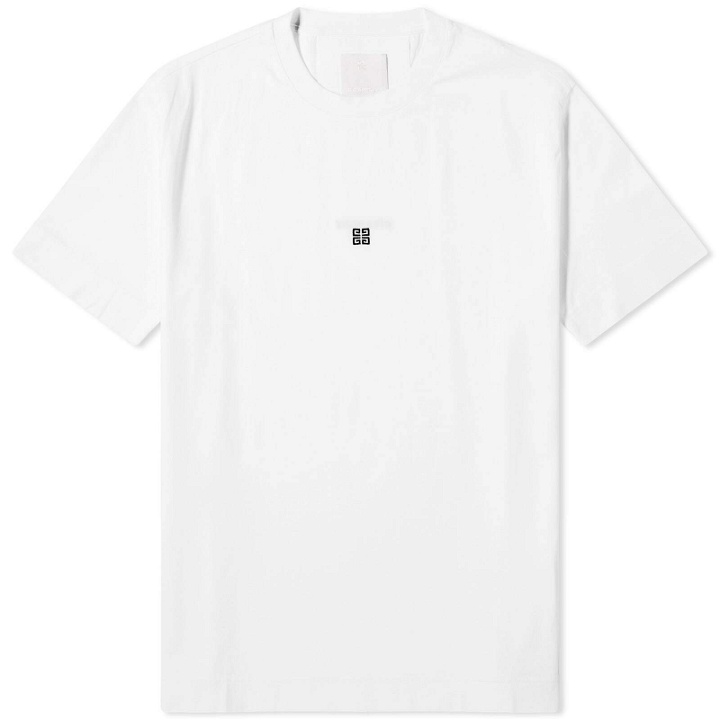 Photo: Givenchy Men's Contrast 4G Embroidery T-Shirt in White