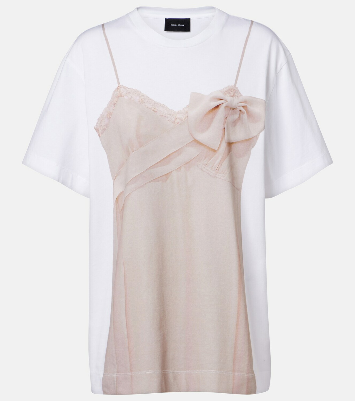 Simone Rocha Trompe l’œil cotton jersey T-shirt