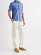 RUBINACCI - Cotton-Jersey Polo Shirt - Blue