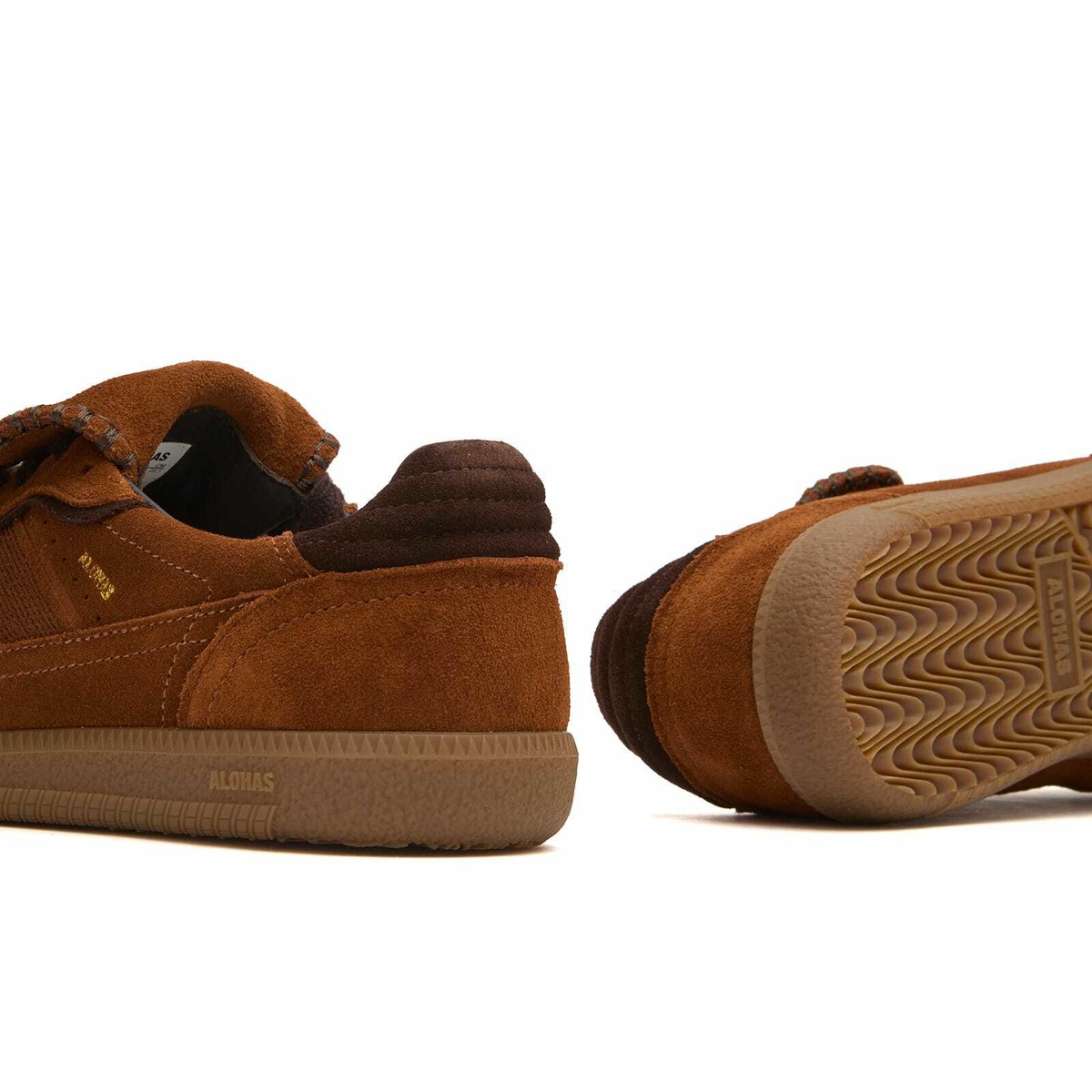 ALOHAS Women's TB 490 Club Suede Leather Sneakers in Suede Brown