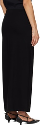 LESET Black Rio Side Slit Maxi Skirt