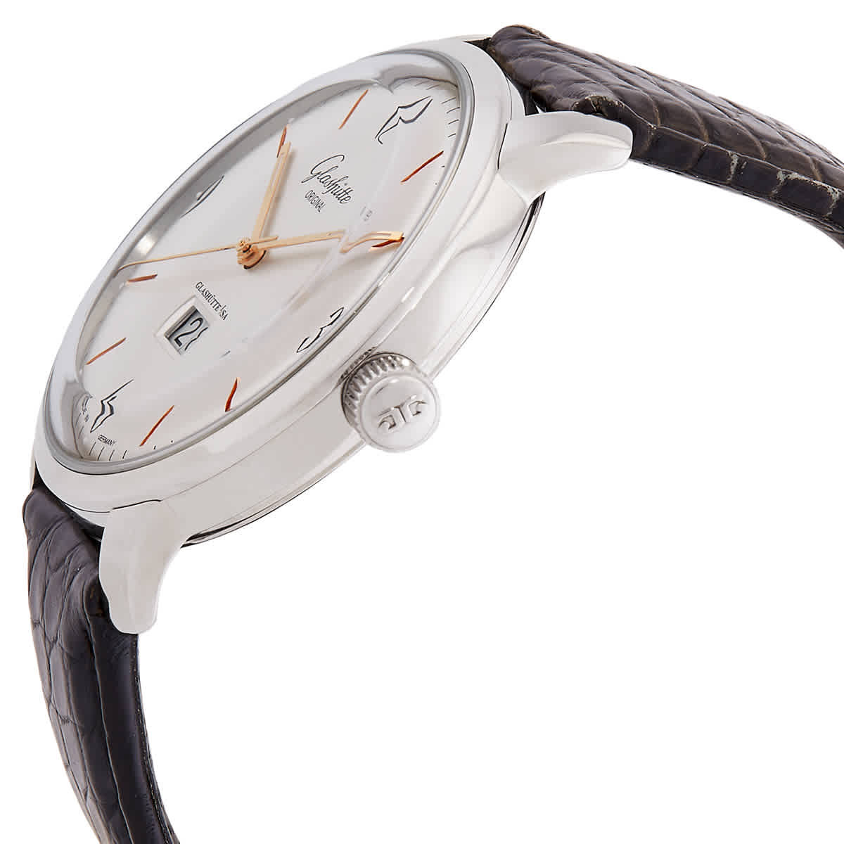 Glashutte Original Sixties Panorama Date Automatic Silver Dial Mens Watch 2-39-47-01-02-04