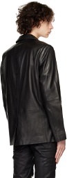 FREI-MUT Black Dust Leather Blazer
