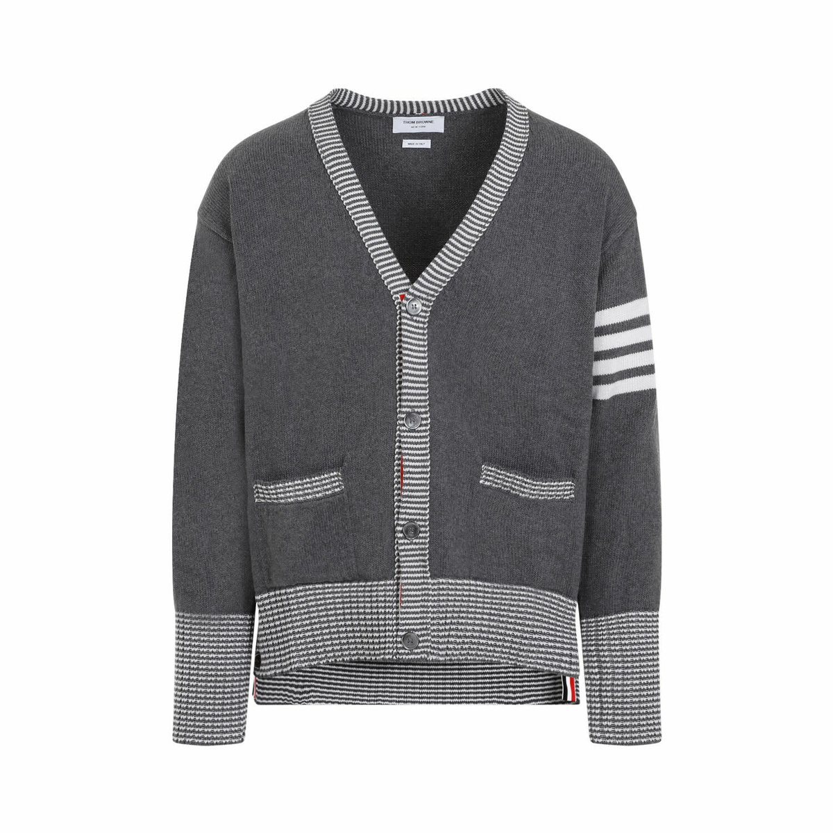 Cardigan Homme Thom Browne – Taille 3 – Laine Angora Blanc – Neuf Jamais Porté
