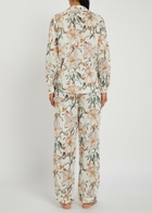 Desmond & Dempsey Floral-printed Cotton Pyjama set Cream