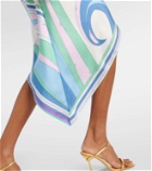 Pucci Printed one-shoulder silk minidress