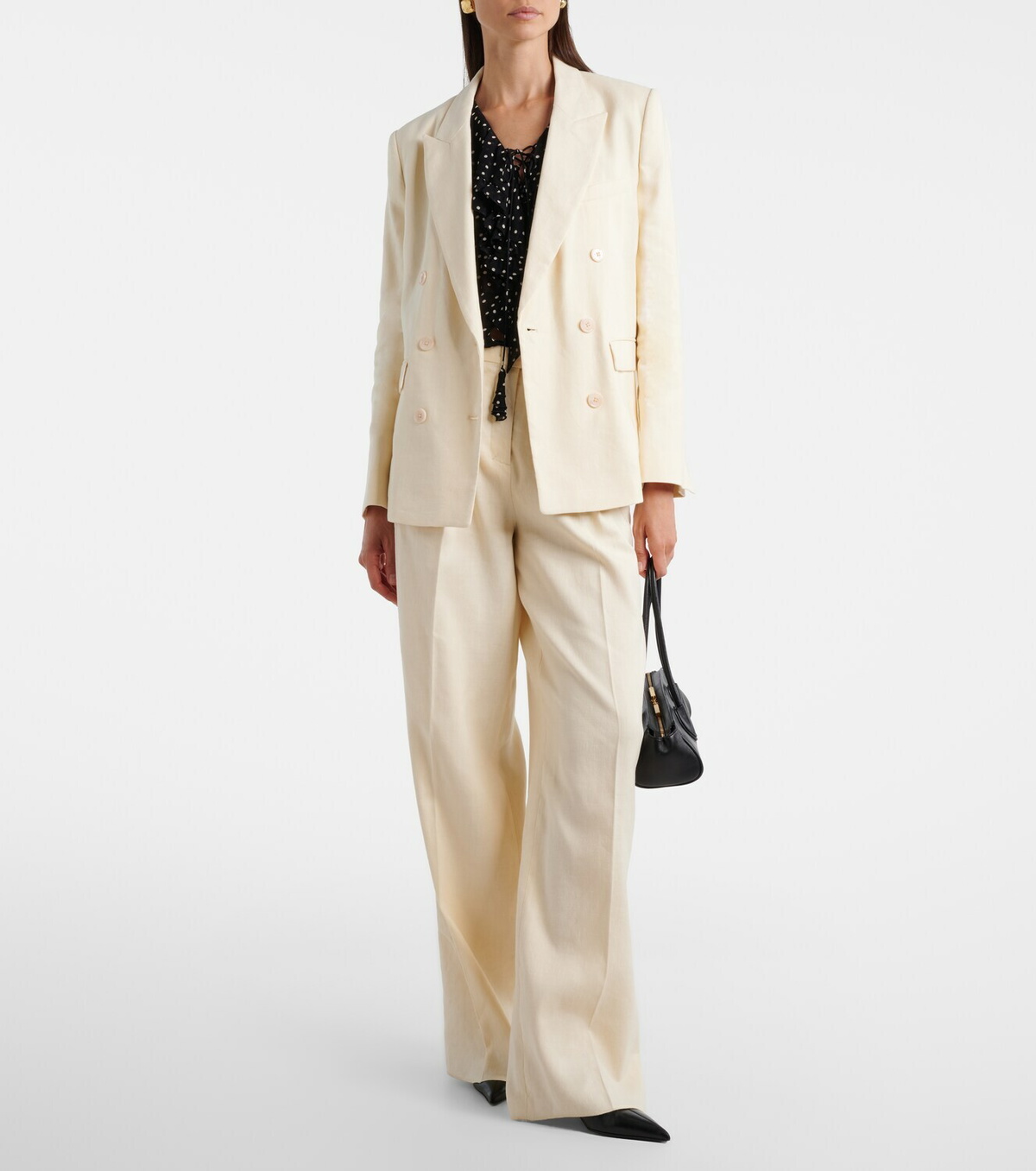 Dorothee Schumacher Casual Sophistication linen and cotton wide-leg pants