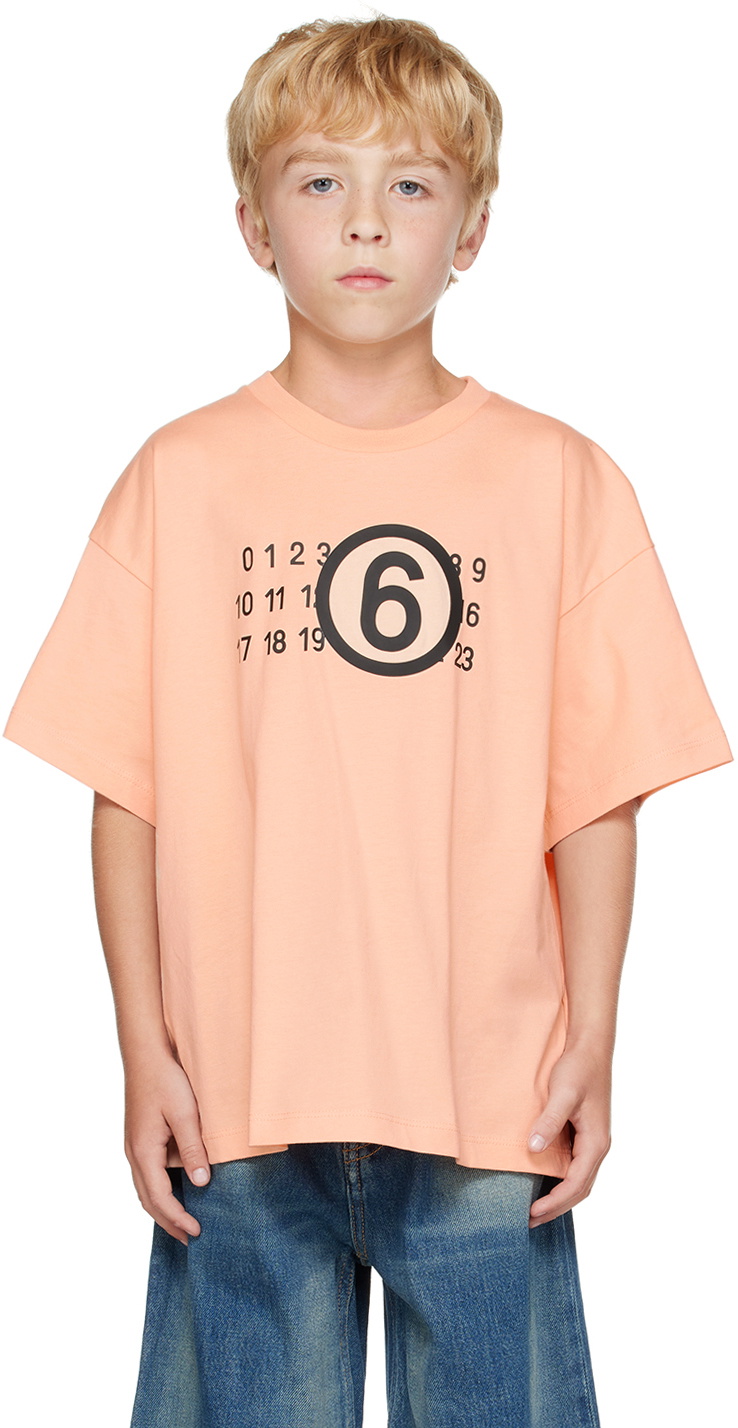 MM6 Maison Margiela Kids Pink Crewneck T-Shirt MM6 Maison Margiela
