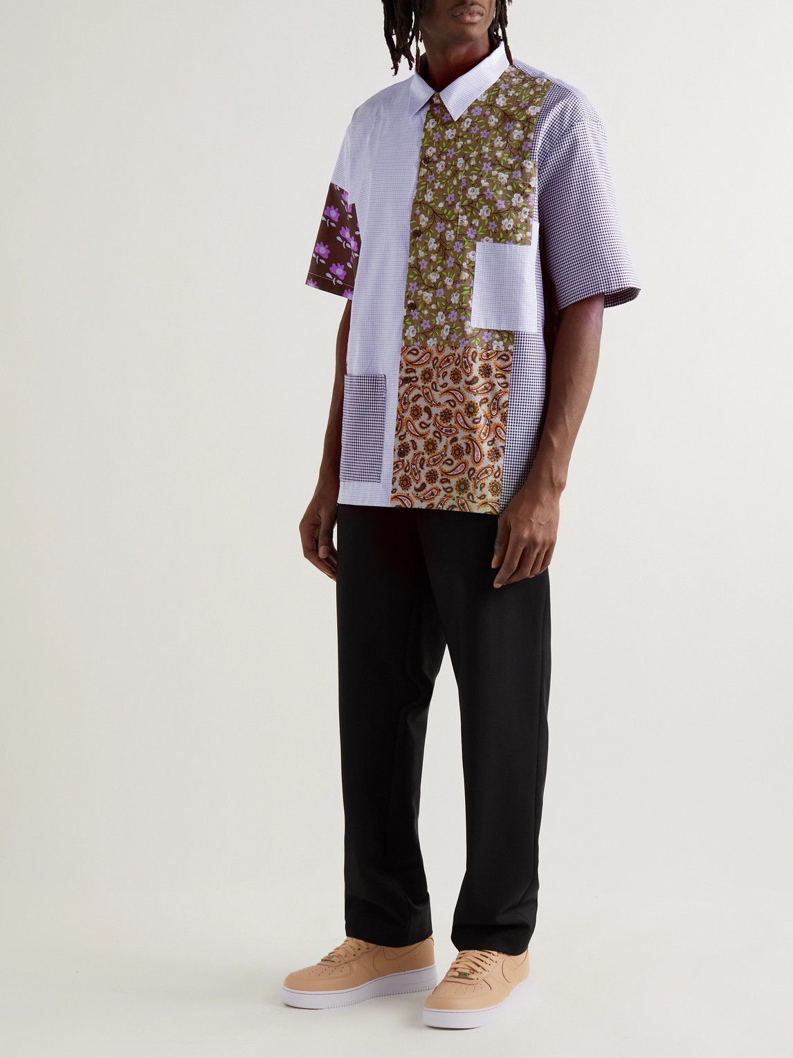 MCQ - Grow Up Oversized Convertible-Collar Logo-Appliquéd