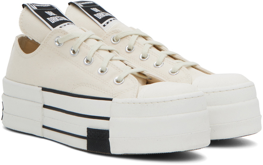 Rick Owens DRKSHDW Beige Converse Edition Drkstar Ox Low Top Sneakers