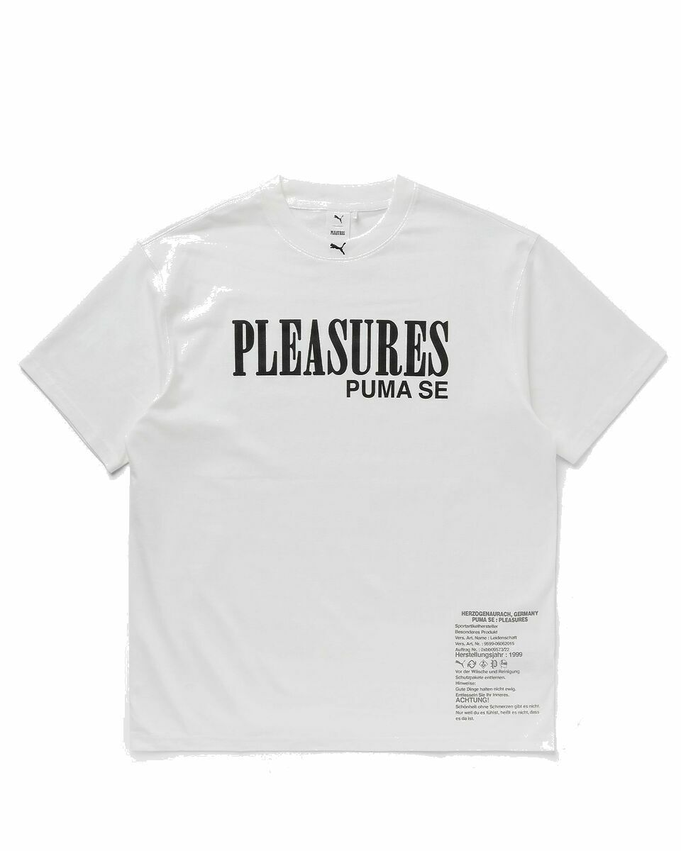 Photo: Puma Puma X Pleasures Typo Tee White - Mens - Shortsleeves