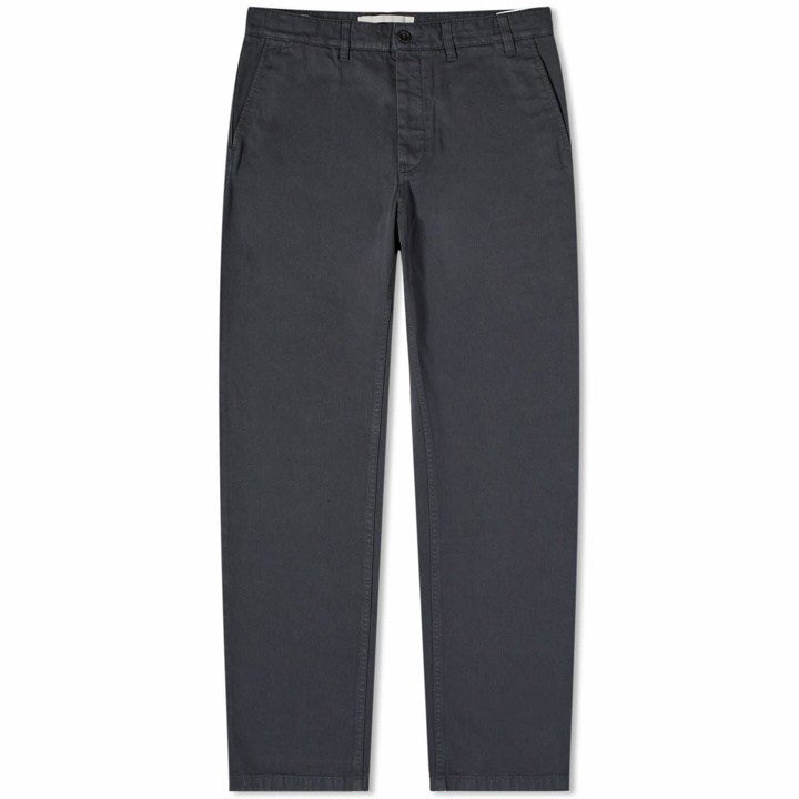 Photo: Norse Projects Men's Aros Regular Twill Chino in Slate Grey