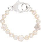 Hatton Labs White Pearl Flower Bracelet