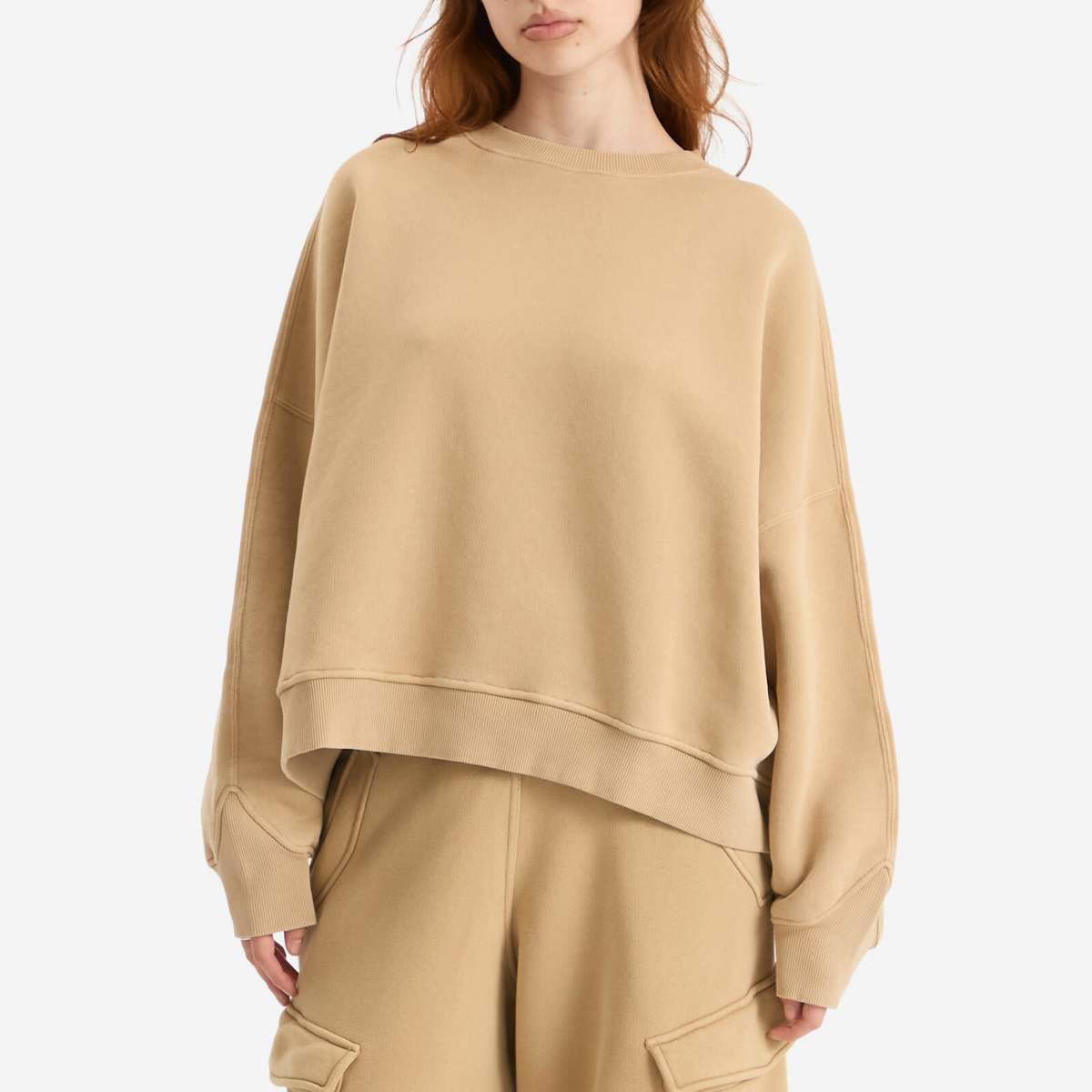 Represent Women's Initial V Notch Sweatshirt in Iced Coffee