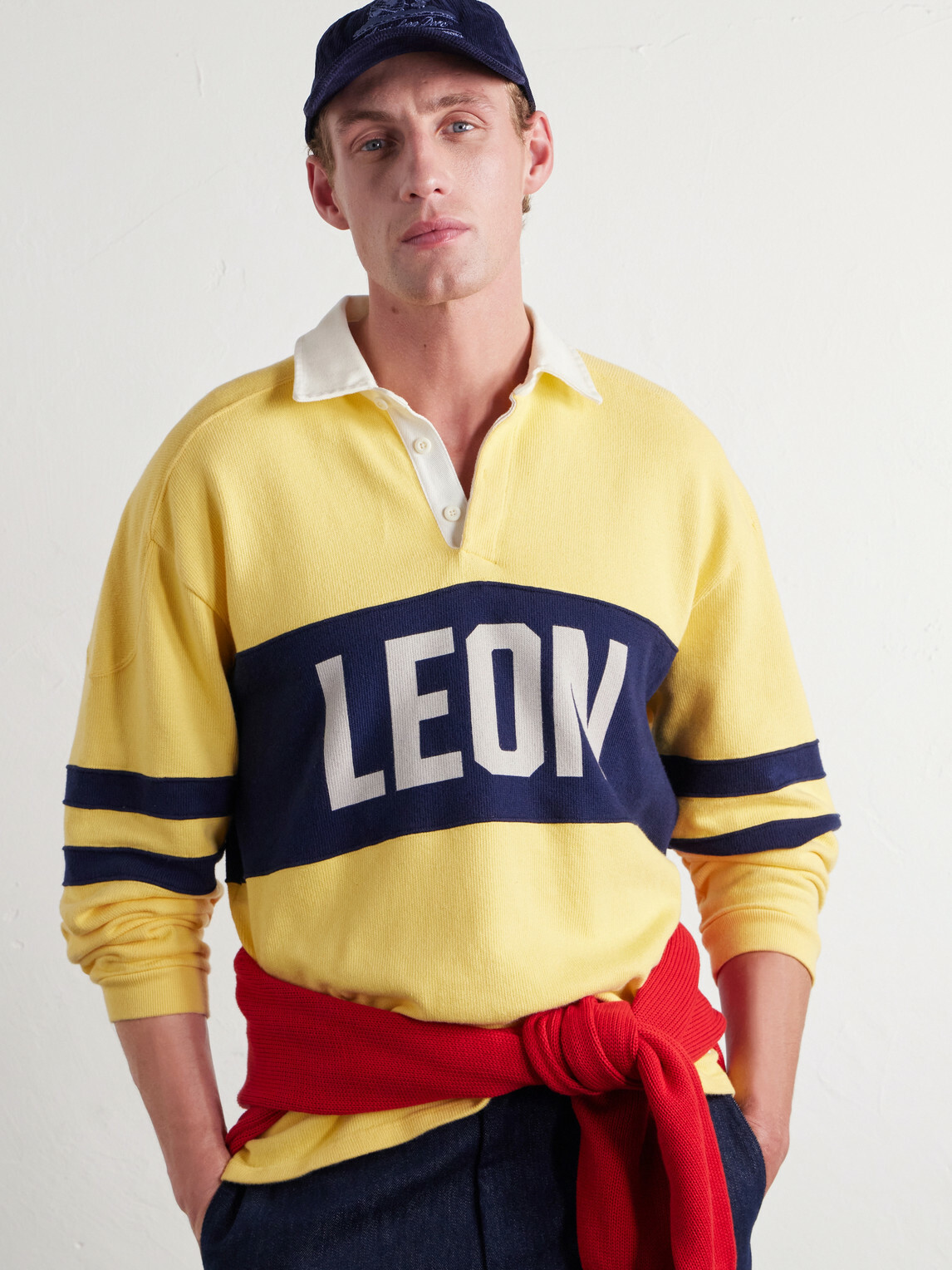 Aimé Leon Dore - Unisphere Embroidered Cotton-Blend Corduroy Baseball Cap - Blue