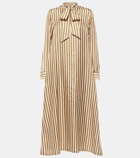 Max Mara Faesite striped silk twill maxi dress