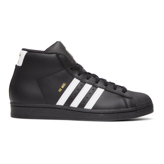 Photo: adidas Originals Black Pro Model High-Top Sneakers