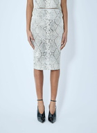 Alexander Wang Snake-Print Embossed Midi Skirt