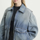 MM6 Maison Margiela Women's Denim Zip Jacket in Blue