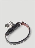 Alexander McQueen - Single Wrap Leather Bracelet in Black