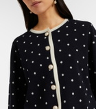 Rixo Mirja polka-dot wool-blend cardigan