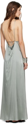 Ruohan Green Spaghetti Maxi Dress