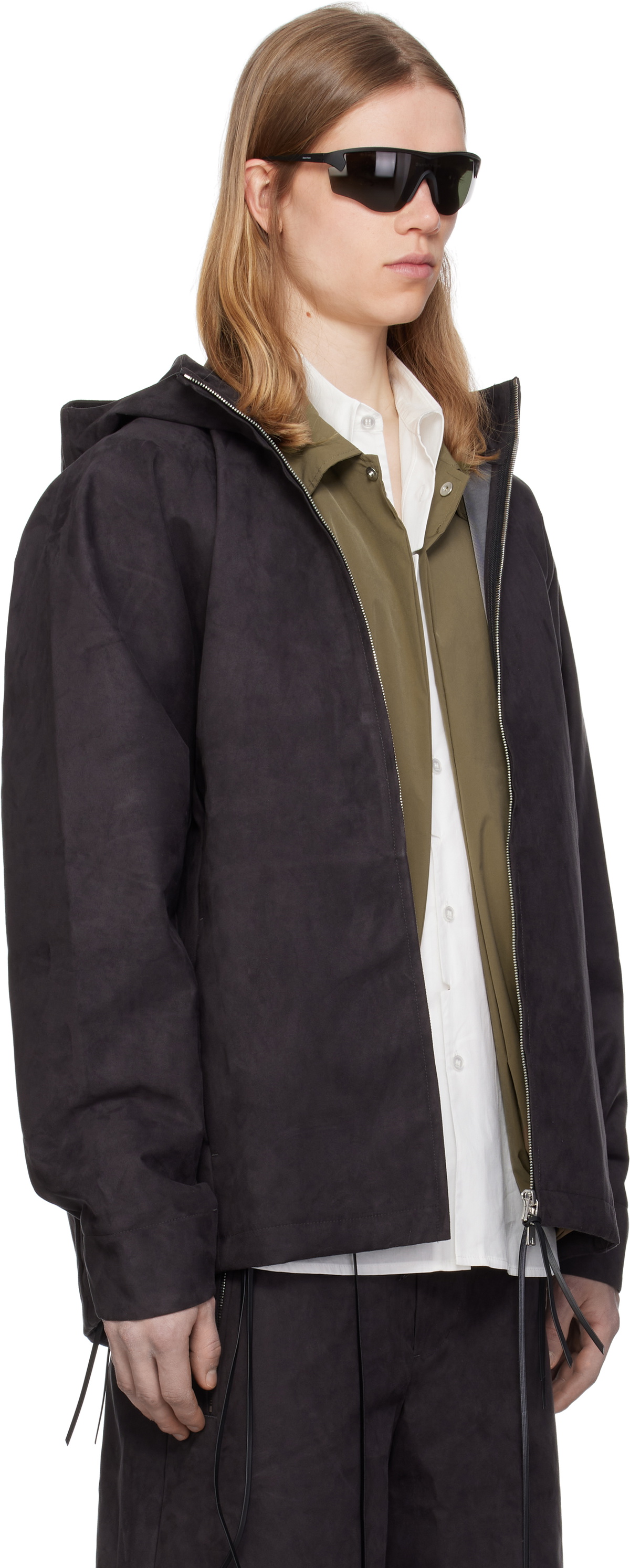 POST ARCHIVE FACTION (PAF) Black 8.0 Center Technical Faux-Suede