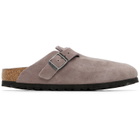 Birkenstock Purple Narrow Boston Soft Footbed Slip-on Loafers