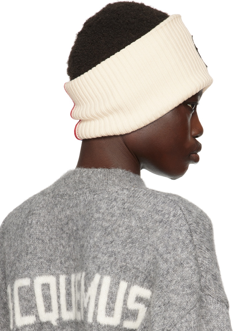 Moncler Grenoble Off-White Wool Ear Warmers Moncler Grenoble