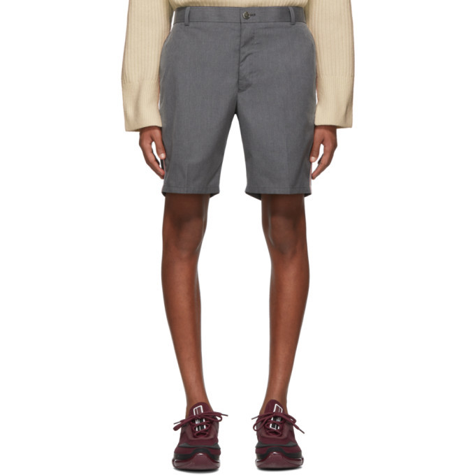 Photo: Thom Browne Grey Typewriter Unconstructed Shorts