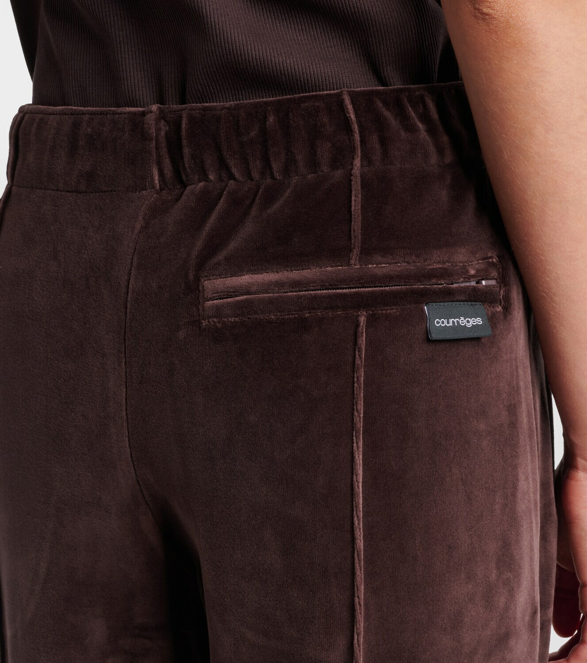 Courrèges Cotton-blend velvet sweatpants