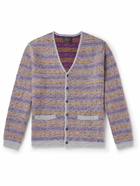 Beams Plus - Fair Isle Jacquard-Knit Cardigan - Purple