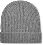 William Lockie - Ribbed Cashmere Beanie - Gray