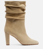 Manolo Blahnik Calasso 90 draped suede ankle boots