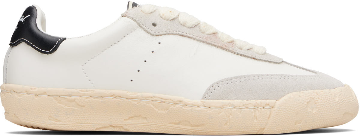 Maison MIHARA YASUHIRO White 'Francis' Past Sole Mixed Material Low-Top Sneakers