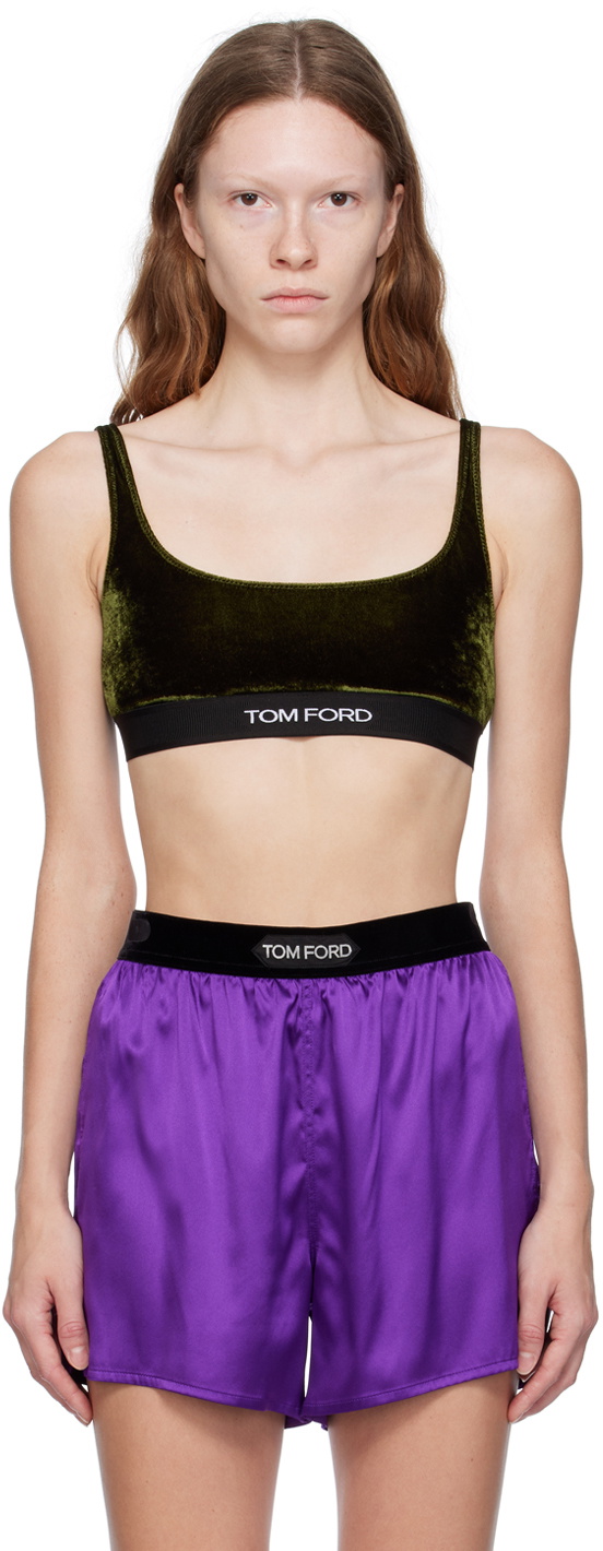 Purple Scoop Neck Bra by TOM FORD on Sale