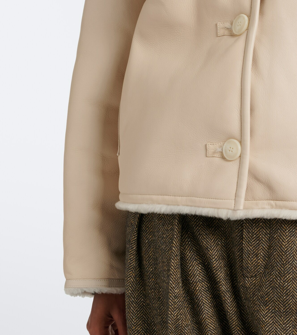 Yves Salomon Reversible shearling-trimmed leather jacket