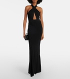 Nili Lotan Lita cutout halterneck jersey gown