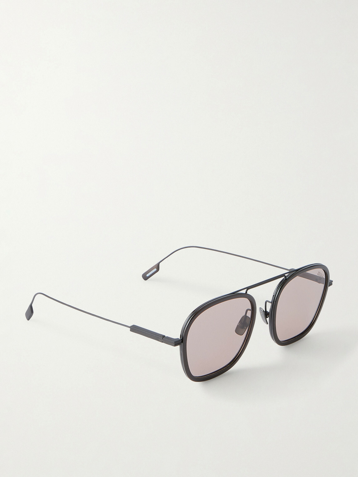 Zegna - Round-Frame Titanium Sunglasses
