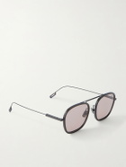 Zegna - Round-Frame Titanium Sunglasses