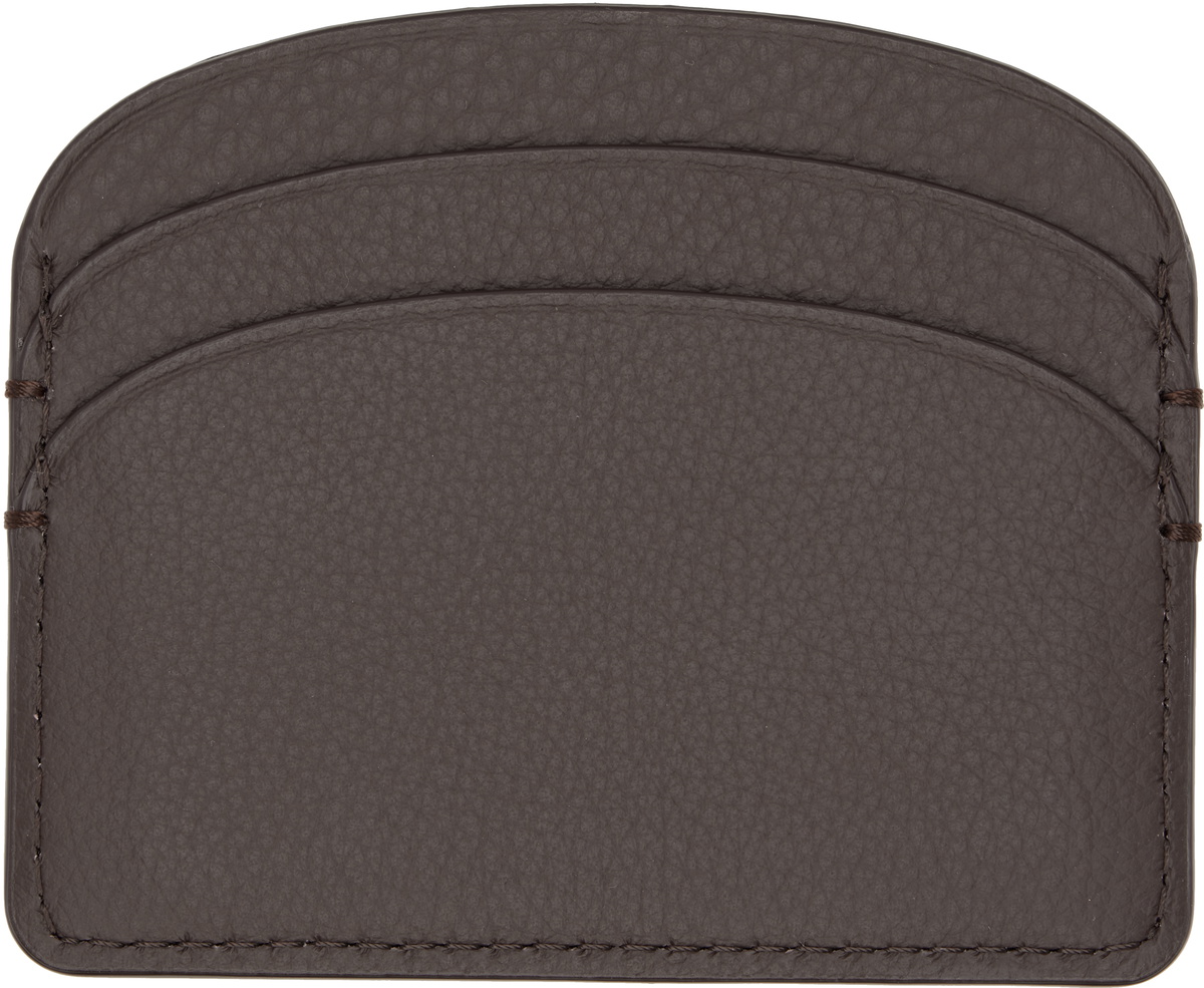 A.P.C. Brown Demi-Lune Card Holder