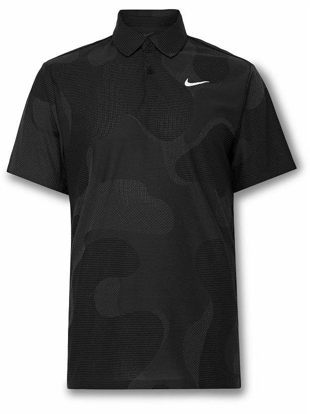 Photo: Nike Golf - Tour Dri-FIT ADV Jacquard Golf Polo Shirt - Black