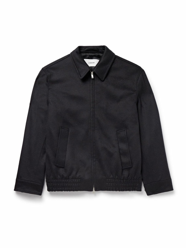 Photo: Lardini - Cashmere and Wool-Blend Felt Blouson Jacket - Blue