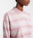 Prada Striped cotton piqué polo shirt