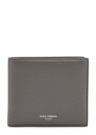 Dolce & Gabbana Logo-print Leather Wallet - Grey - One Size