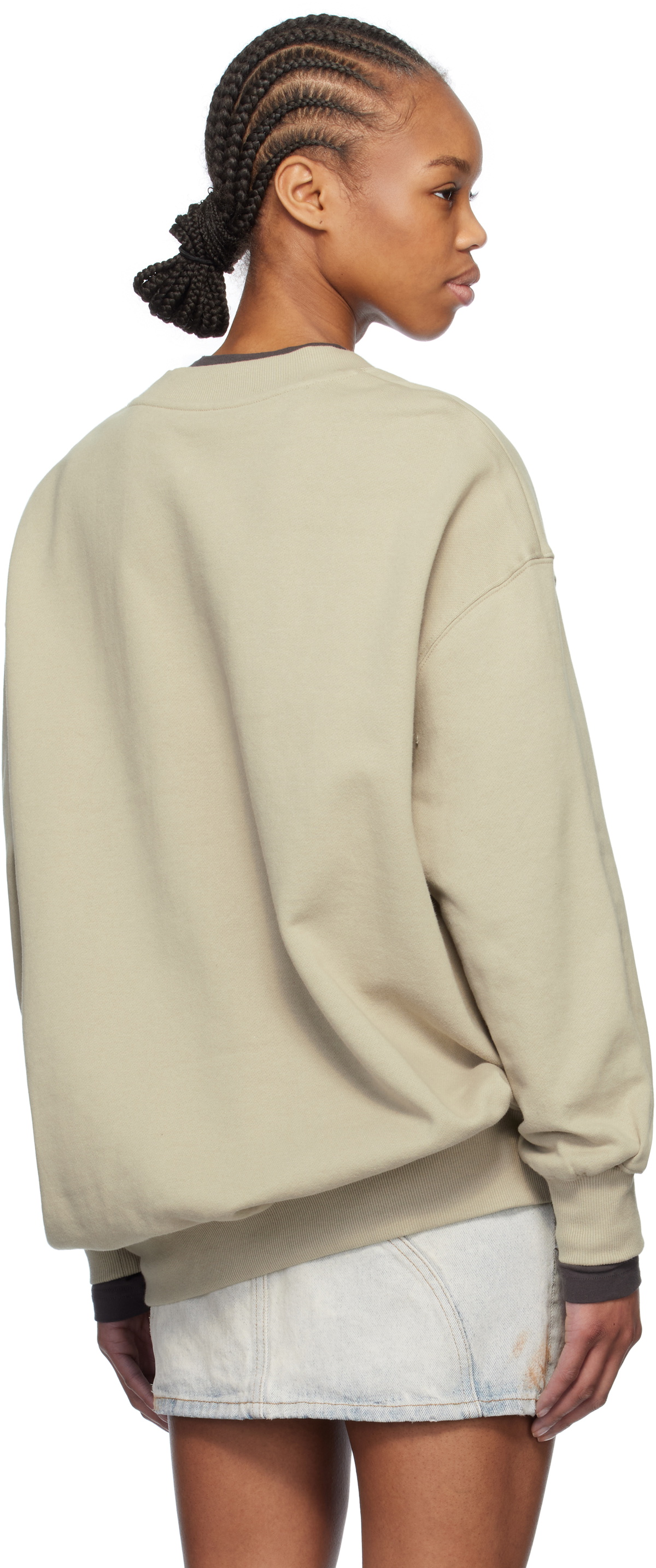 We11done Khaki Oversized Sweatshirt