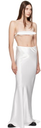 Ann Demeulemeester White Madeleen X-Long Flared Maxi Skirt