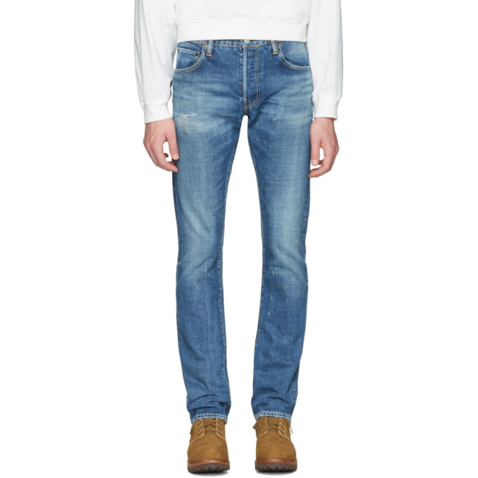 Visvim Blue Slim Social Sculpture 01 Jeans